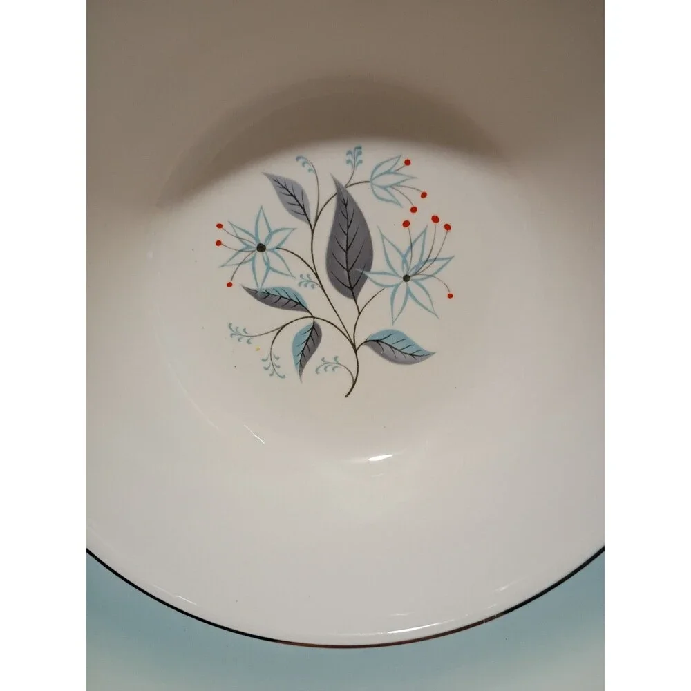 Homer Laughlin Eggshell Cavalier Dianne Rimmed Soup Fruit Dessert Bowls Set of 4